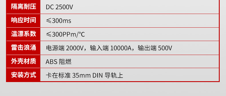 三相电流变送器参数